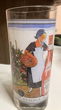 Vintage Heinz  Tomato Ketchup Advertising Glass