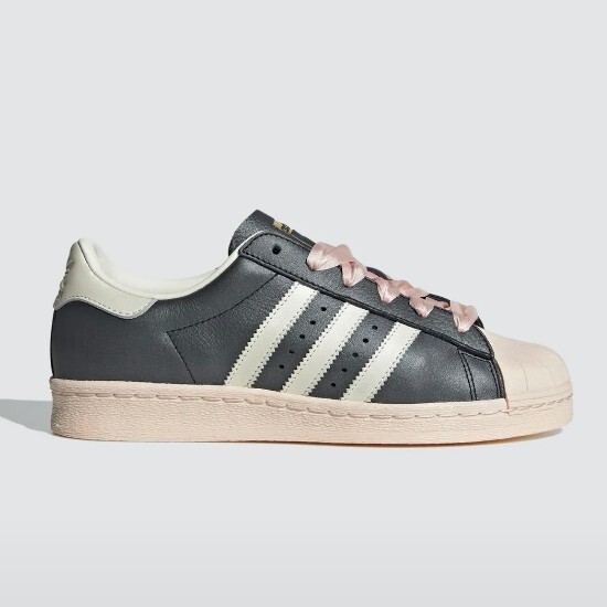 Шнурки Adidas Womens Superstar 82 Black/Wonder Quartz с лентой - ID1423