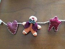 Christmas gingerbread boy girl garland