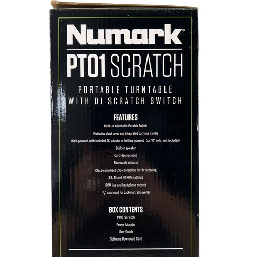 Rare Monster Numark PT01 Scratch Portable Turntable with DJ Scratch Switch NEW - Picture 6 of 16