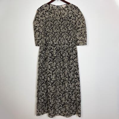 rebecca taylor ruched midi dress Rebecca Taylor Ruched Osaka Silk Cotton Blend Midi Dress Size Medium