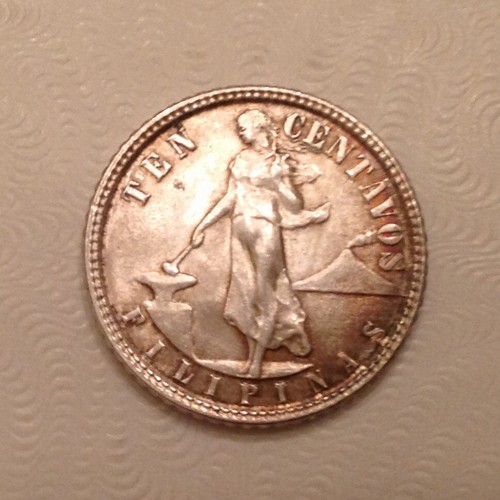 ~ 1945 D USA Philippinen 10 Centavos Stempelglanz - KOSTENLOSER US-VERSAND