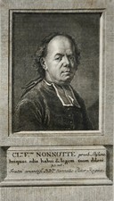 CLAUDE FRANCOIS NONOTTE 1711-1793 PORTRAIT ENGRAVING 19th century