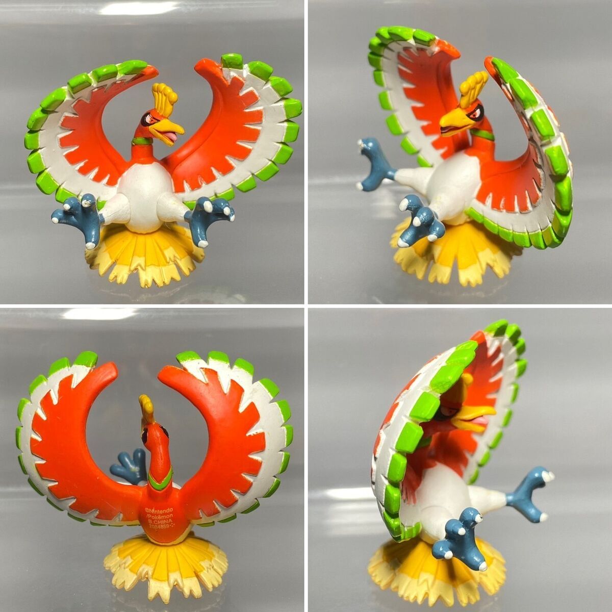 Ho-Oh & Lugia(2 pcs)Pokemon Monster Bandai Clipping Collection Figure Toy  Japan.