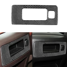 For Silverado SIERRA 14-18 Real Carbon Fiber Rear Armrest Storage Box Panel Trim