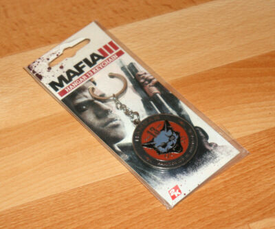 Mafia III 3 Hangar 13 Rare Metal Keyring Schlüsselanhänger Keychain PS4 Xbox One