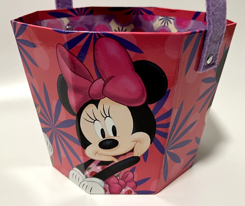 Disney Minnie Cartón Cubo Cesta Caja Decoración San Valentín Pascua Halloween Foto 2 de 4