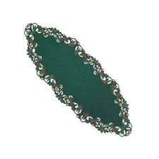 St. Nicholas Square Holly Table Runner ~ 36" ~ NWT ~ Kringle's Cottage