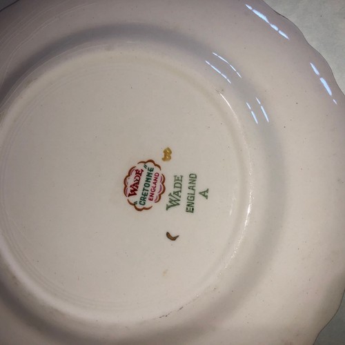 Wade (England) Harvest Ware CRETONNE 7" Dessert Plate, Floral Center, Gold Trim - Picture 3 of 3