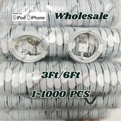 Wholesale Bulk Lot USB Charger Cable For iPhone 6 7 8 X 11 12 13 14 Charger Cord