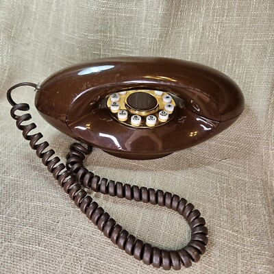 Vintage ATC Genie Phone Brown Pac Tel General Dynamics El Monte CA