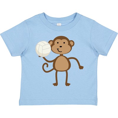 Inktastic Volleyball Monkey Boy Toddler T-Shirt Ball Sports Kids Athletic Cute