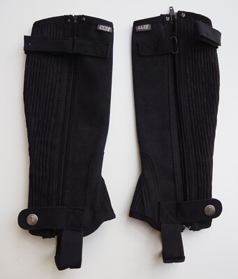 Minichaps Chapsletten Kinder Gr. M Medium Reitletten Mini Chaps ELT schwarz Wald
