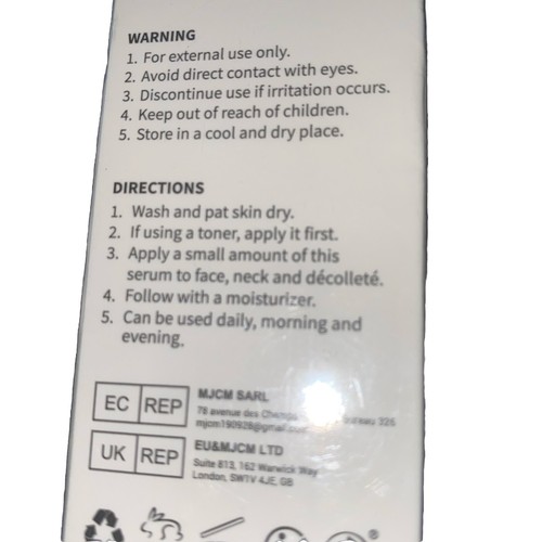 Suero antiarrugas con ácido hialurónico Abote 1 oz caducidad 4/10/27 sellado nuevo - Imagen 2 de 6