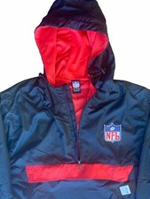 NFL Official Shield Gear Half Zip Windbreaker Jacket  Zip Pockets-Mens M NWT