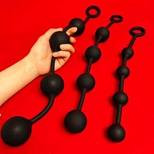 Silicone Sextoy Plug Anal Beads Vaginal Butt Prostate Point G Flexible Unisexe