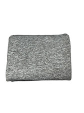 Dagne Dover Heather Gray Neoprene Padded Zipper Pouch Organizer Fabric Cosmetic