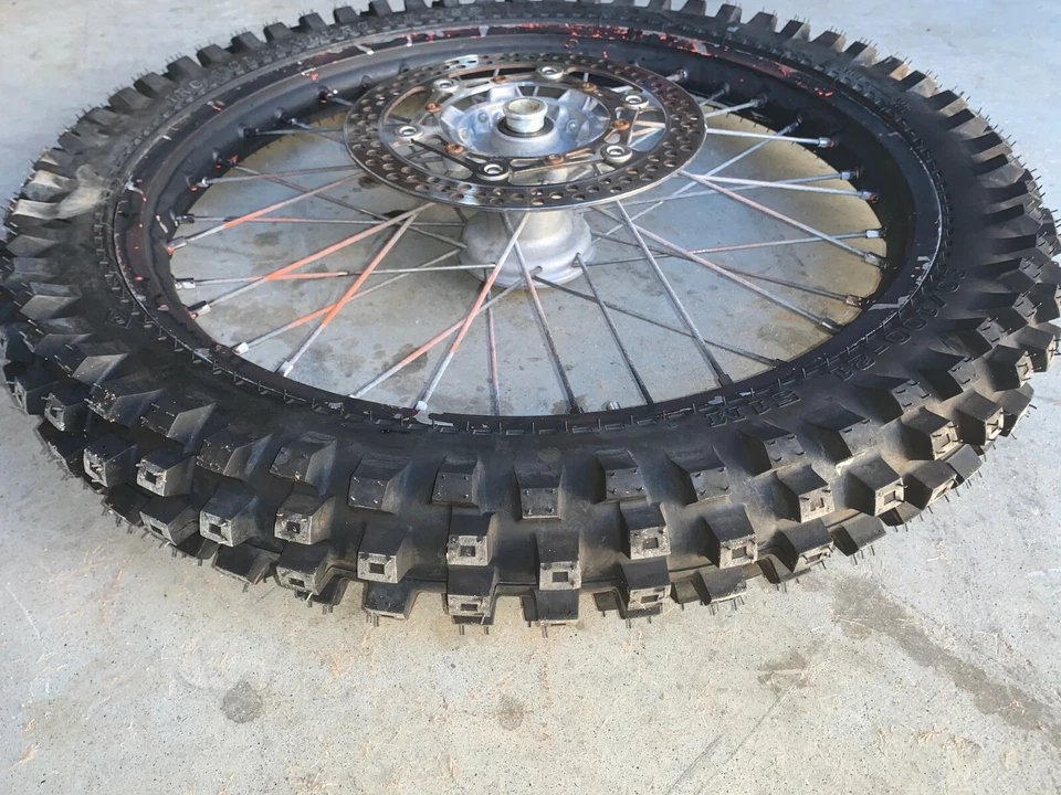 2002 02-05 YAMAHA YZ250F EXCEL FRONT WHEEL RIM HUB ASSEMBLY ROTOR J21X1.60 - Image 2 of 4