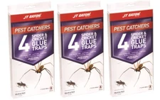 3 ~ Jt Eaton Pest Catchers Spider & Cricket Glue Traps Hot Melt Adhesive 4 pk