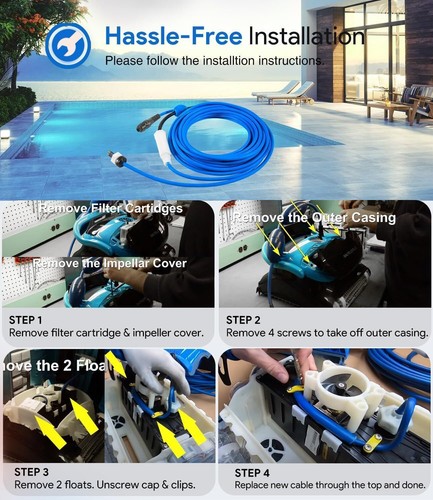 99958906-DIY Cable and Swivel for Dolphin Robotic Pool Cleaners Active 30 30i 40 - Bild 5 von 9
