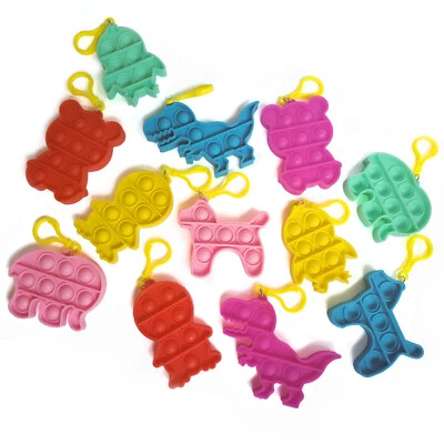 PODARI Fidget Toy Push Pop Bubble Keychain - Anti Stress Spielzeug - Schüsselanhänger
