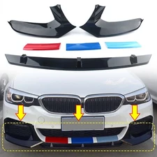 For BMW G30 M540i M Sport 2017-2020 Front Bumper Splitter Lip Gloss Black