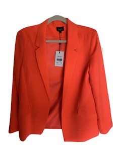neon coral blazer