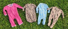 KICKEE PANTS Pajama LOT Gown Footie Coveralls W/Snaps Girls0-3 3-6 MTHS