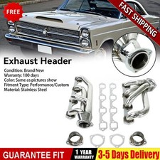 Stainless Exhaust Header Fit Ford Mustang 1964-1977 302cu 5.0 260 289 302 V8 Us