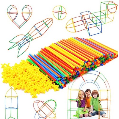 Straw Constructor Toys Stem Building Toys - 300 Pcs Connectors Building Sets ...