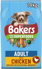 DAMAGED PACKAGING Purina Bakers Adult Dog Food 14kg with Chicken and Vegetables 1.78 per kilo