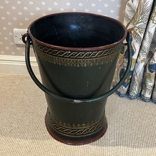 Old Antique Tolleware Bucket For Coal Or Wood Fireside