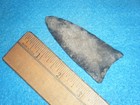 3   in.     ARROWHEAD  PALEO DATON FROM  GA      BLACK QUARTZ — photo 3
