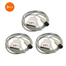 Smiths Medical V3110TL ECG WIRES 3-LEAD SHIELDED (Re-certified, 3Pcs)