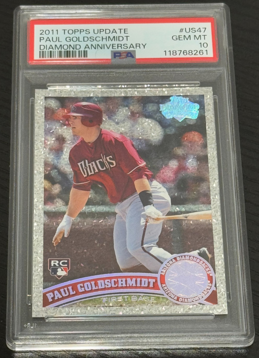 2011 Topps Update Diamond Anniversary #US47 Paul Goldschmidt RC PSA GEM MINT 10