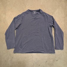 RHONE Bolinas Men's XL Pullover Gray/Blue Bungie Botton Stretch