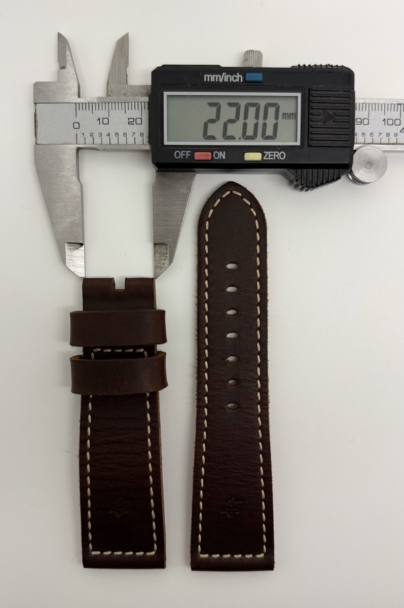 Authentic Officine Panerai 26mm x 22mm Brown Calfskin