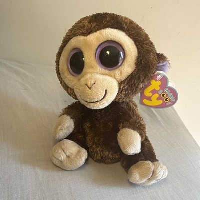 Ty Beanie Boos Boo Kokosnuss der Affe 2011 - (feste Augen) Plüsch 6 Zoll - mit Etikett