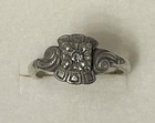 Kims Jewelers Sterling Silver Antique Design Diamond Ring (Size 6.5) — photo 6