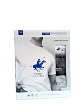 3 Pack New Pacific Polo Club Mens Crew Neck Tees Size M / 38 - 40 Free Shipping