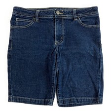 Faded Glory Girls Denim Shorts Casual Stretch w/ Adjustable Waistband Size 14