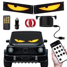 2PCS Synchronized Devil Led Eyes Light for Car Windshield, 2PCS-15"x4", neon