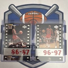 Upper Deck 86-87 & 96-97 Michael Jordan Chicago Bulls NBA Card Lot (2)