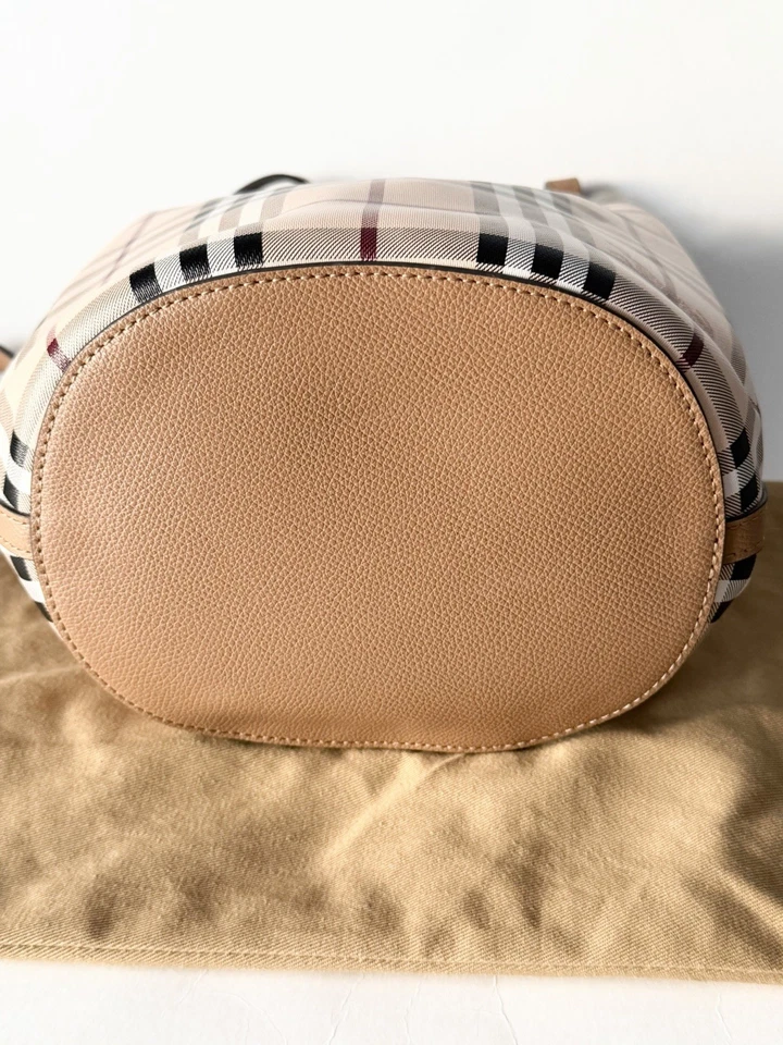 Burberry Small Lorne Haymarket Check Bucket Bag Pre Owned - Image 4 of 4