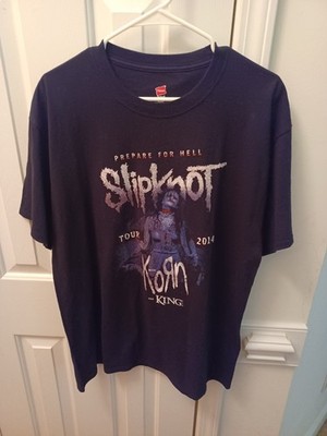 Slipknot Tour T-Shirt Prepare For Hell With Korn 2014 World Tour Size L