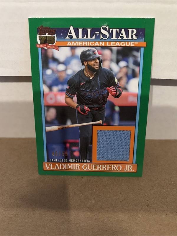 2026 Topps Series 2  Vladimir Guerrero Jr 91ASR-VG Green /99 All-Star Relic