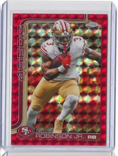 2025 Topps Chrome FB #296 Brian Robinson Jr Red Geometric Refractor 5/5 (KH2)