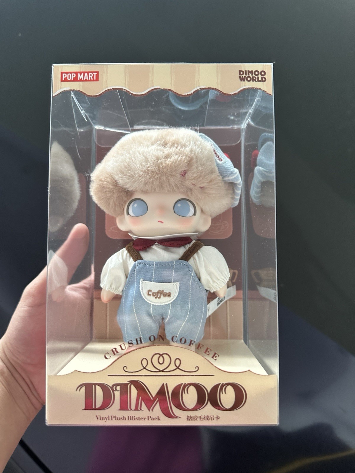 POP MART DIMOO CRUSH ON COFFEE VINYL PLUSH BLISTER PACK