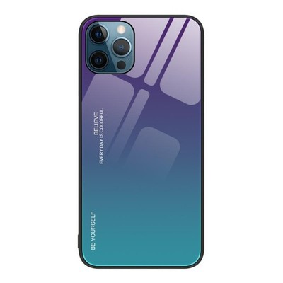 Aurora Blue Farbglas Hülle für iPhone 12 Pro Max