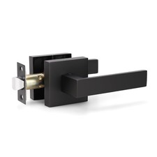 Heavy Duty Square Door Levers Set, Modern Passage Door Lever, Hall and Closet...